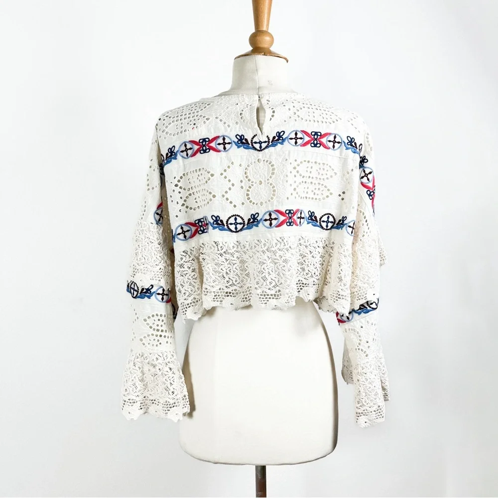 Anthropologie ruffle lace